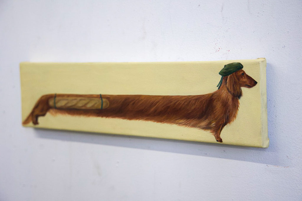 "Baguette Connoisseur" Original Oil Painting