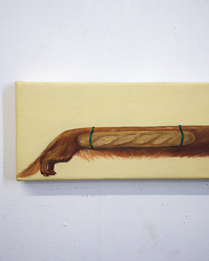"Baguette Connoisseur" Original Oil Painting
