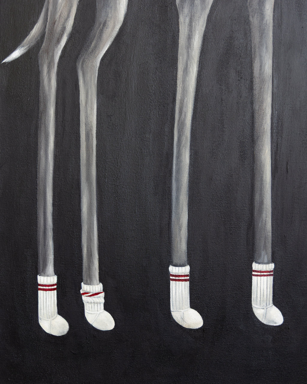 "Doggy Long Legs" Original Oil Painting