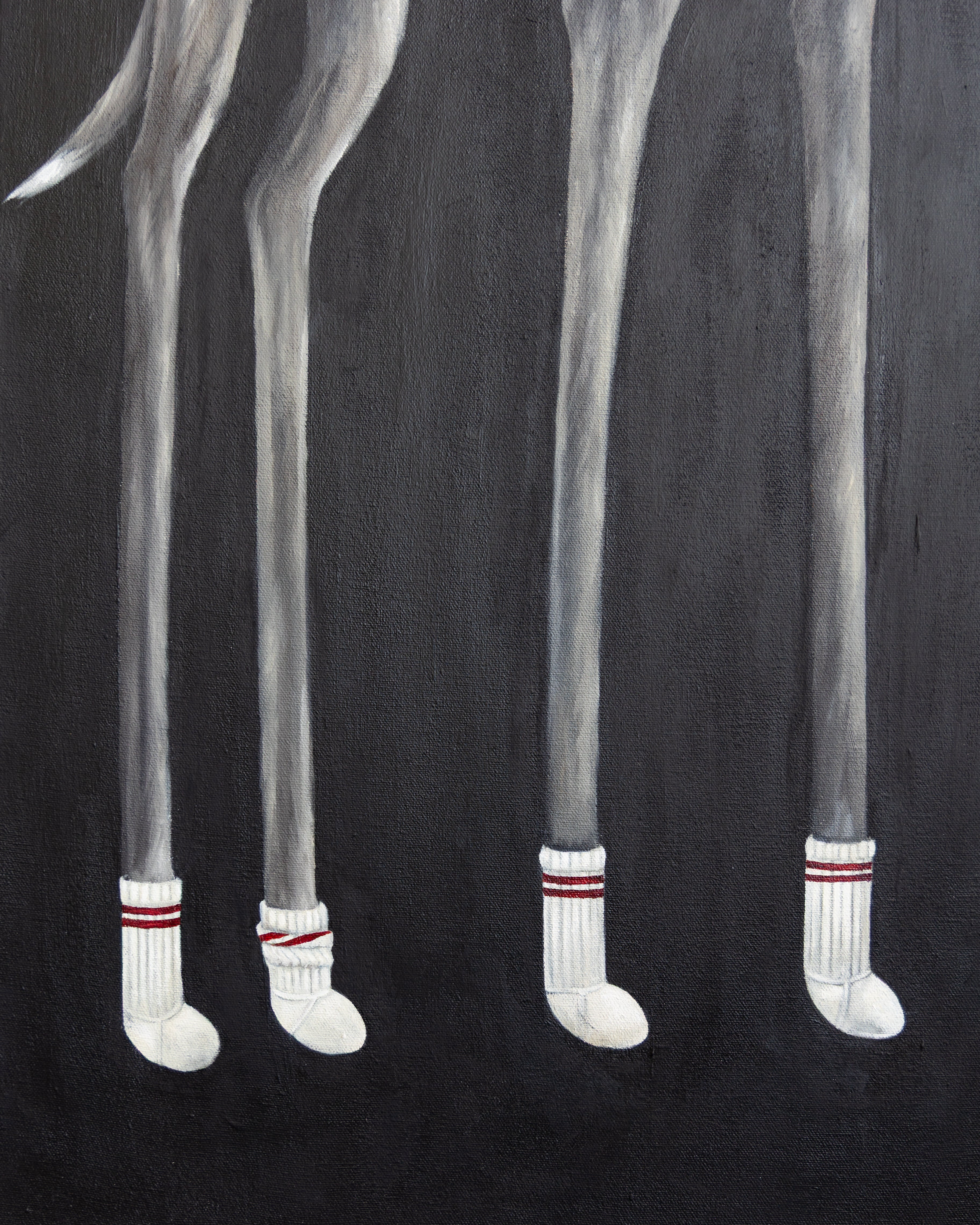 "Doggy Long Legs" Original Oil Painting