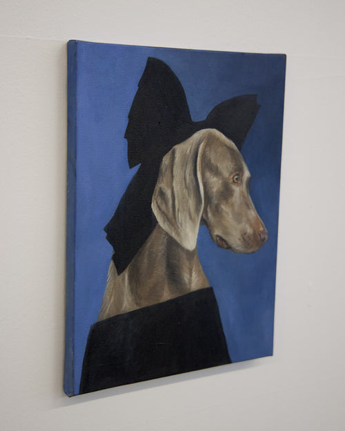 "Doggy Fanning" Original Oil Painting